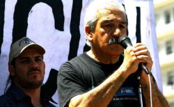 Raúl Lescano fue condenado   por organizar un “escrache” contra Sobisch, ex gobernador de Neuquén, en el marco del repudio popular frente a la muerte de Carlos Fuentealba en abril de 2007.