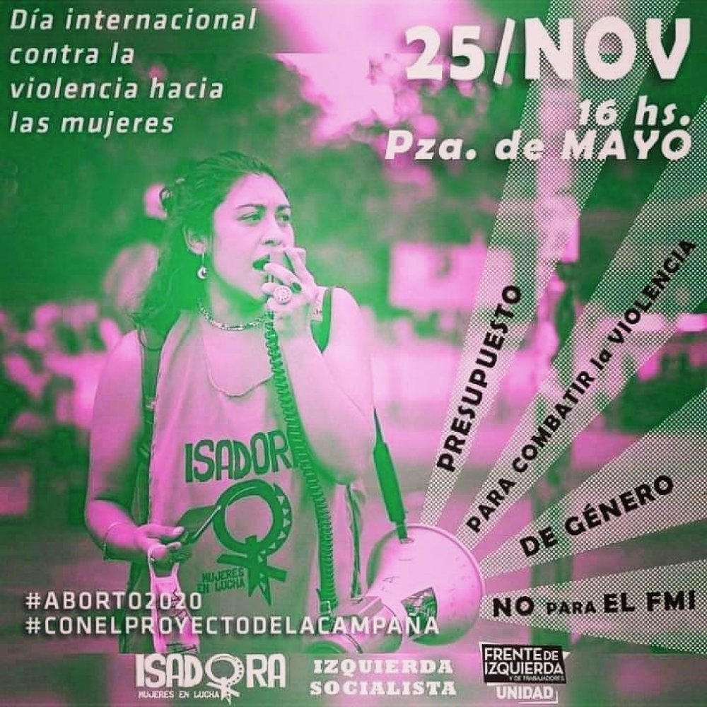 25N 16HS Plaza de Mayo: Día Internacional de lucha contra la violencia de género