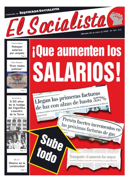 Tapa de El Socialista