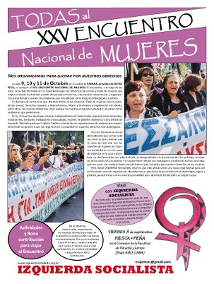 Bolet&iacute;n XXV Encuentro Nacional de Mujeres