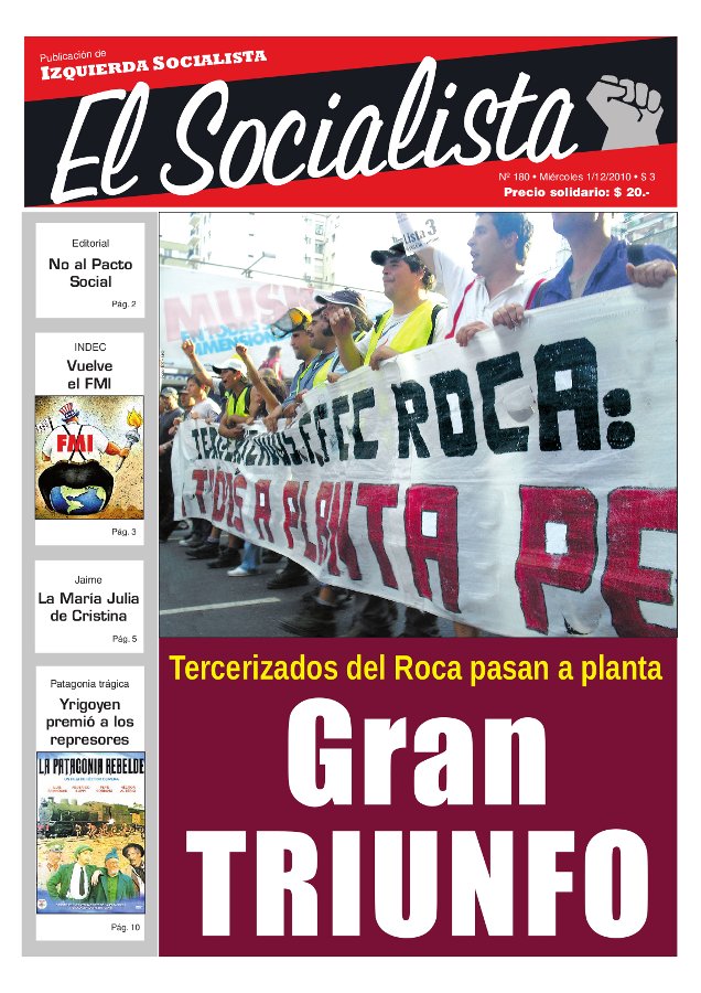 Tapa de El Socialista