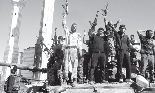 Rebeldes en Aleppo