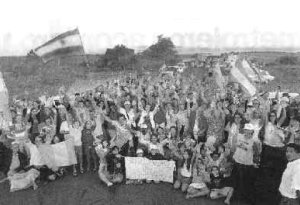 Asamblea de Gualeguaych cortando la ruta
