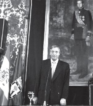 Kirchner ante un cuadro del rey de Espaa