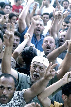 Protesta de la población del Líbano