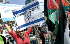 Marcha en San Francisco, Estados Unidos, condenando a Israel