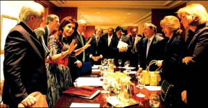 Cristina Kirchner junto con dirigentes sionistas de los Estados Unidos