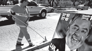 Lula en uno de los costos afiches electorales