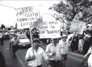 Marcha en respaldo a los maestros de Oaxaca