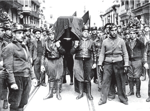 Masiva despedida de Durruti. Barcelona (22/11/1936)