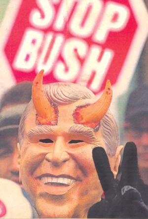 Marcha antiblica en Estados Unidos contra el diablo Bush
