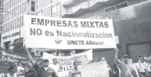 Marcha de la UNT por las nacionalizaciones sin indemnizacin y contra las empresas mixtas