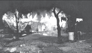 Vagn incendiado en Villa Valeria, Crdoba