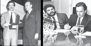 Macri con Cavallo y Filmus con Grosso en los aos 90