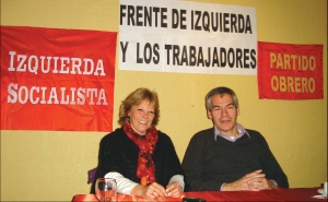 Liliana Olivero y Eduardo Salas presentando el Frente en la conferencia de prensa