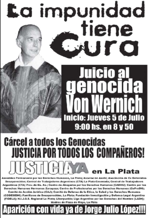 Afiche de Justicia YA. La Plata
