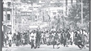 Multitudianarias protestas en Puerto Prncipe, Hait