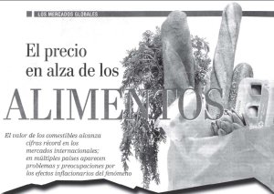 Portada del suplemento econmico diario La Nacin, abril 2008