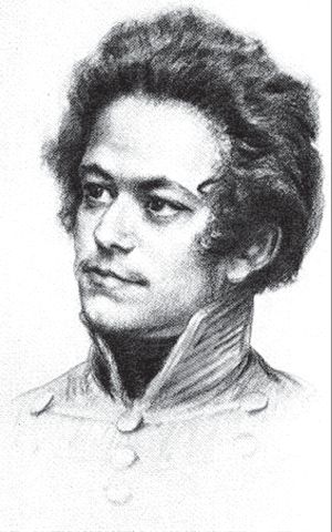 Ilustracin del joven Marx a sus veinte aos de edad