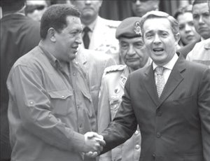 Al recibir a Uribe, Chavez le lava la cara al ttere de Bush.