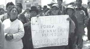 Manifestacin en El Alto por castigo a Leopoldo Fernndez