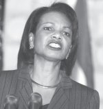 Condolezza Rice: secretaria de estado en seguridad de Bush.