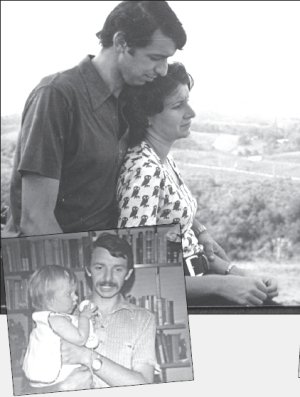 Antonio y Beatriz, padres de Juliana (arriba)***Antonio sosteniendo en sus brazos a Juliana (abajo)