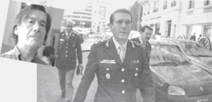 Eduardo Alfonso. Arriba, foto actual del represor.