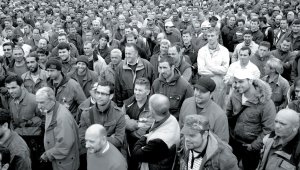 Espaa  Multitudinaria manifestacin de trabajadores metalrgicos de Vigo