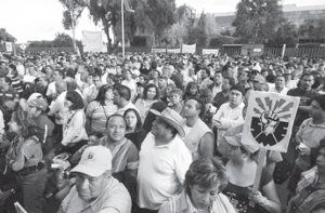 Vista de las primeras marchas contra la medida antiobrera del gobierno mexicano