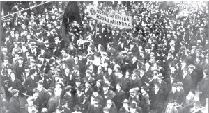 Acto de la Federacin Obrera Regional Argentina en 1919