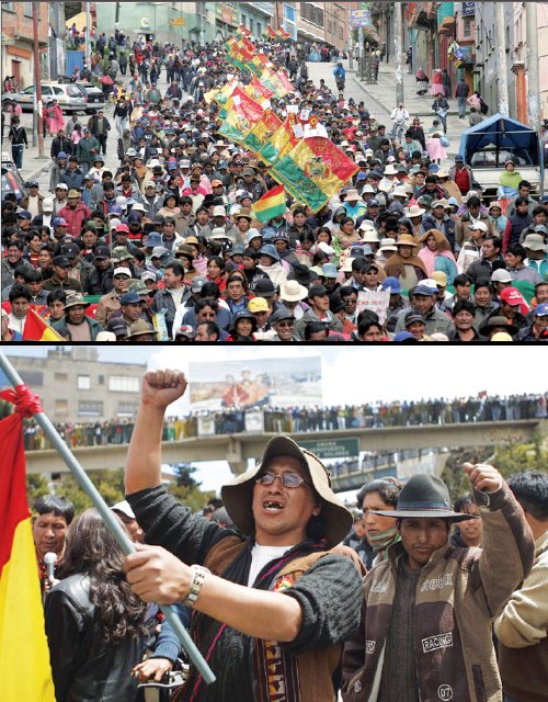 La enorme movilizacin popular logr frenar la antipopular medida de Evo Morales
