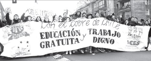 En Chile se est dando la unidad obrero-estudiantil