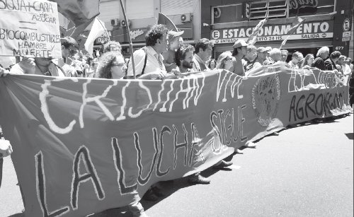 Cabecera de la marcha en repudio, Ciudad de Buenos Aires, 18/11