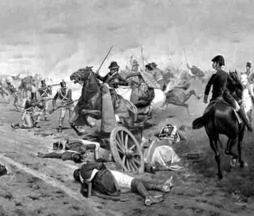 Batalla de Tucumn. Ilustracin de Francisco Fortuny