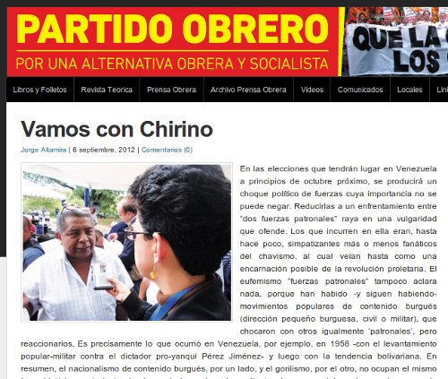 Reproduccin del artculo de Altamira publicado en la web de Prensa Obrera