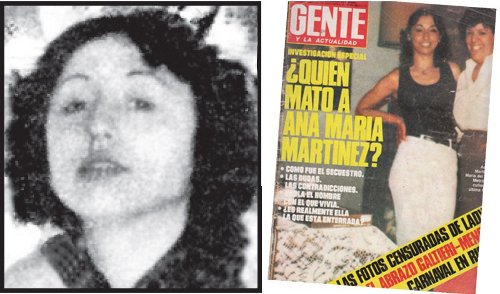 Ana Mara Martinez y la revista Gente dando cuenta del asesinato de nuestra compaera del PST