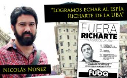 La renuncia del vicerrector de la UBA, Dario Richarte, es un triunfo de nuestra campaña de denuncia de sus vínculos con lo más podrido del régimen político, judicial y sus servicios de inteligencia