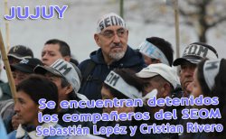 XIGIMOS LA INMEDIATA LIBERTAD DE LOS COMPAÑEROS POR LUCHAR REPUDIAMOS LA CELERIDAD Y LA FALTA DE IMPARCIALIDAD DE LA JUSTICIA EXIGIMOS EL BLANQUEO DE TODOS LOS TRABAJADORES PRECARIZADOS DE LA PROVINCIA