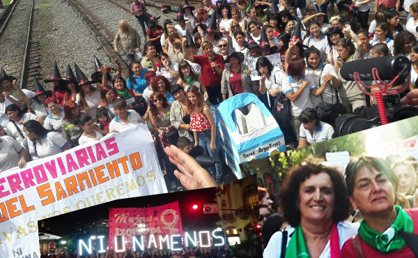 M&oacute;nica Schlotthauer, delegada ferroviaria del tren Sarmiento y diputada provincial de Izquierda Socialista en el Frente de Izquierda, particip&oacute; junto a sus compa&ntilde;eras del paro internacional de mujeres y de la inmensa movilizaci&oacute;n a Plaza de Mayo