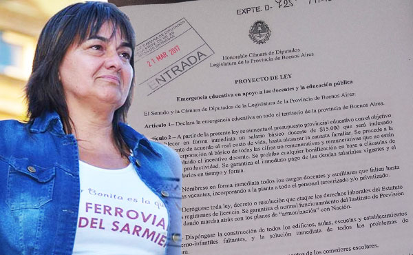 M&oacute;nica Schlotthauer, diputada de Izquierda Socialista en el Frente de Izquierda, present&oacute; hoy el proyecto de Ley de Emergencia Educativa en la Legislatura de la provincia de Buenos Aires. El proyecto tiene por objeto la defensa de la educaci&oacute;n estatal y el apoyo a la lucha docente.