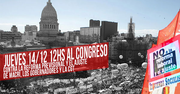 ¡Todos debemos marchar al Congreso para frenar este robo contra los jubilados y el pueblo trabajador y repudiar la represión!