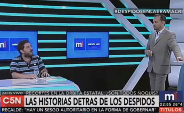 Pablo Almeida, Delegado General de la Junta Interna de ATE - Ministerio de Economía, estuvo en el programa "Minuto 1" de Gustavo Sylvestre y Alejandro Bercovich donde denunció la campaña contra los trabajadores estatales