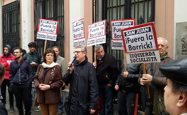 José Castillo, candidato al Parlasur por el Frente de Izquierda denunció a la multinacional Barrick Gold por el derrame de cianuro en Jachal, San Juan
