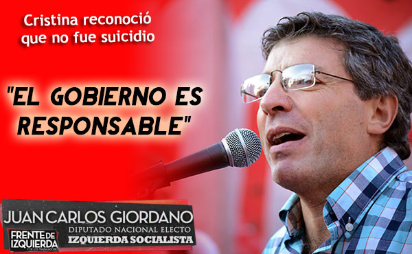 "Al decir "Estoy convencida que no fue suicidio", Cristina Kirchner está reconociendo que en su gobierno hay mafias impunes