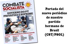 Portada del nuevo periódico de nuestro partido hermano de Brasil (CST/PSOL)