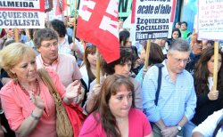 Liliana Olivero, Juan Carlos Giordano, Laura Marrone y José Castillo junto a Marcela Almeida