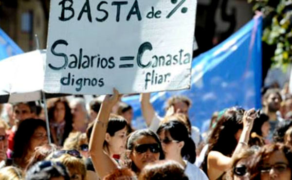 La consigna “salario igual a la canasta familiar” está más vigente que nunca