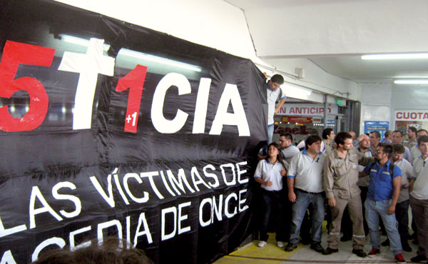 Los ferroviarios del Sarmiento solidarios con el reclamo de justicia