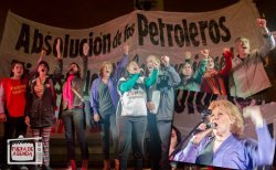 Vista del palco cordobés. Nuestra compañera Liliana Olivero cerró el acto